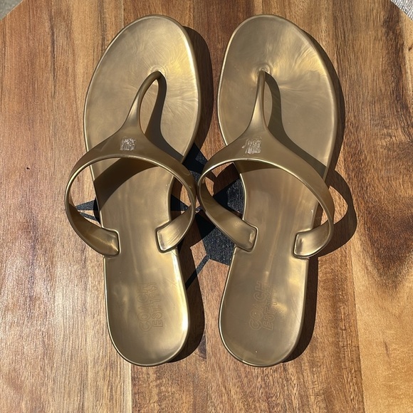 Coach Women’s Metallic Gold Poppy Collection Sandal Size 10 - Picture 5 of 9